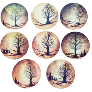 Glasunderlägg Livets träd