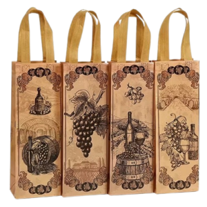 Ge bort en flaska vin i elegant vinpåse